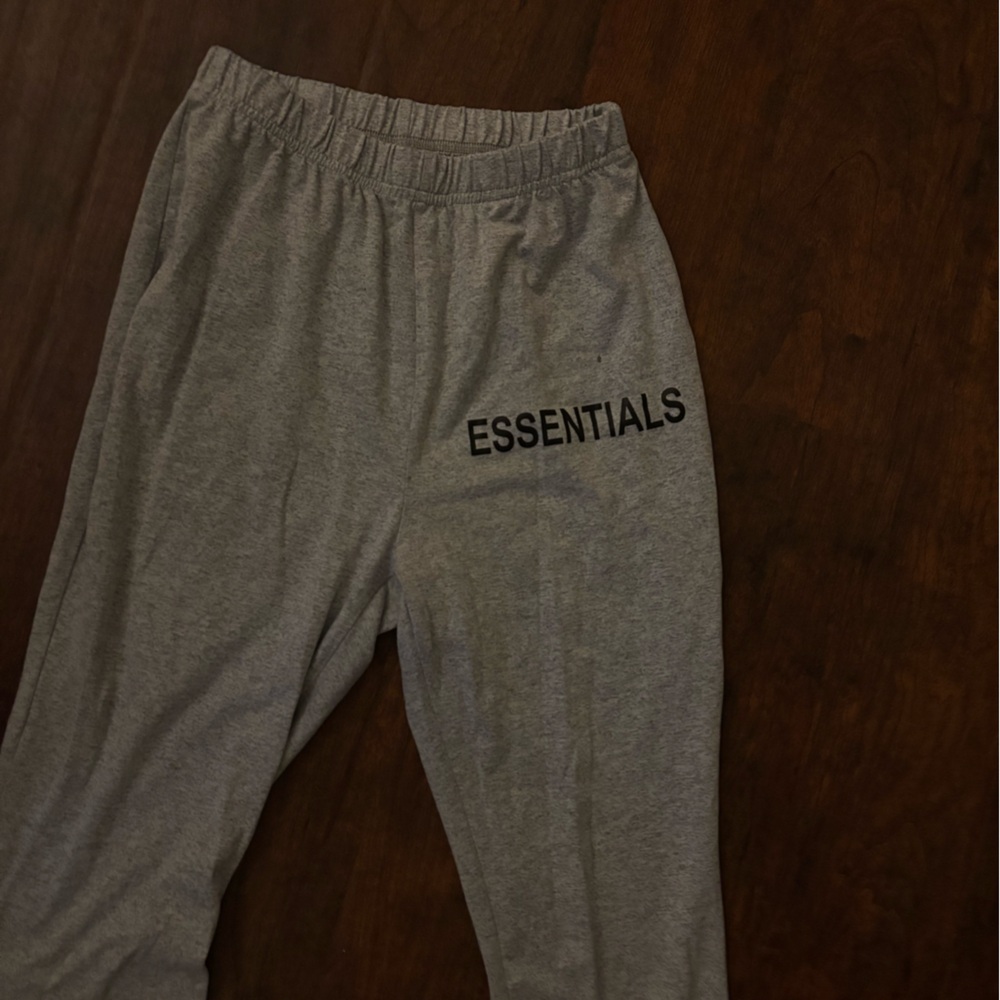 Essentials two piece set women Charcoal Sweatpants and shirt